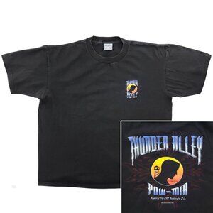 Rolling Thunder Alley VTG T-Shirt Biker Rally POW-MIA DC 2001 Fade Broken-In XL